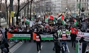 طلاب جامعة فيينا ينظمون مظاهرة داعمة لفلسطين